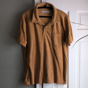 Orlebar Brown Tan Terry Polo Shirt